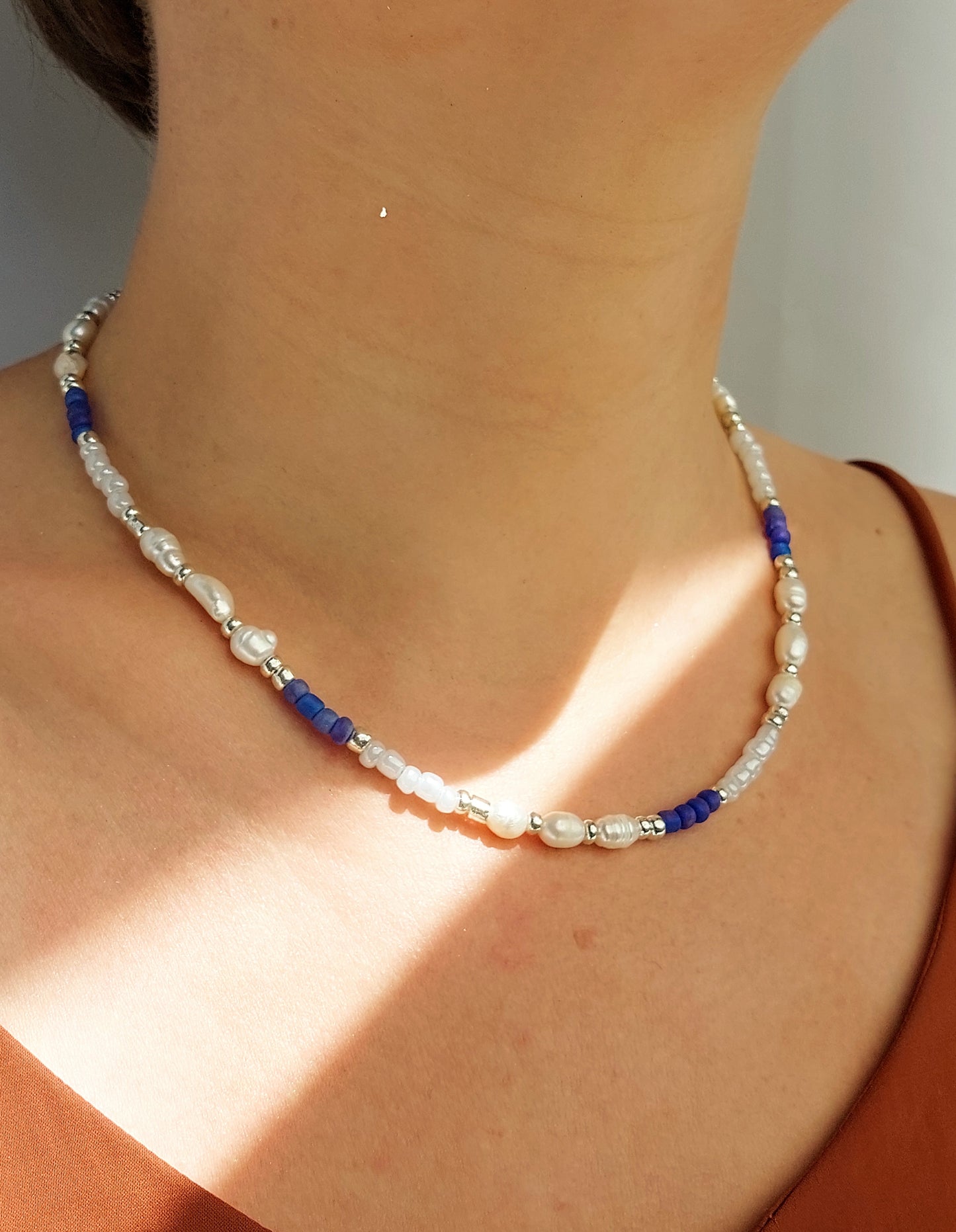 Beaded Pearl Necklace