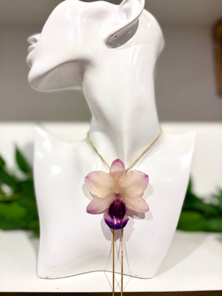 Rosa Weiße Orchidee Verstellbar