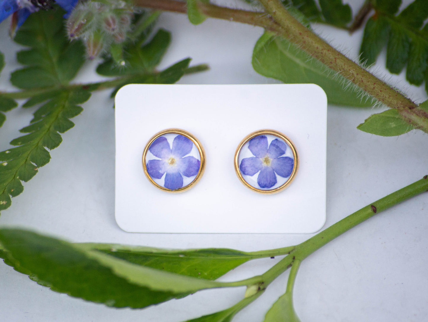 Transparent Forget-Me-Not Studs