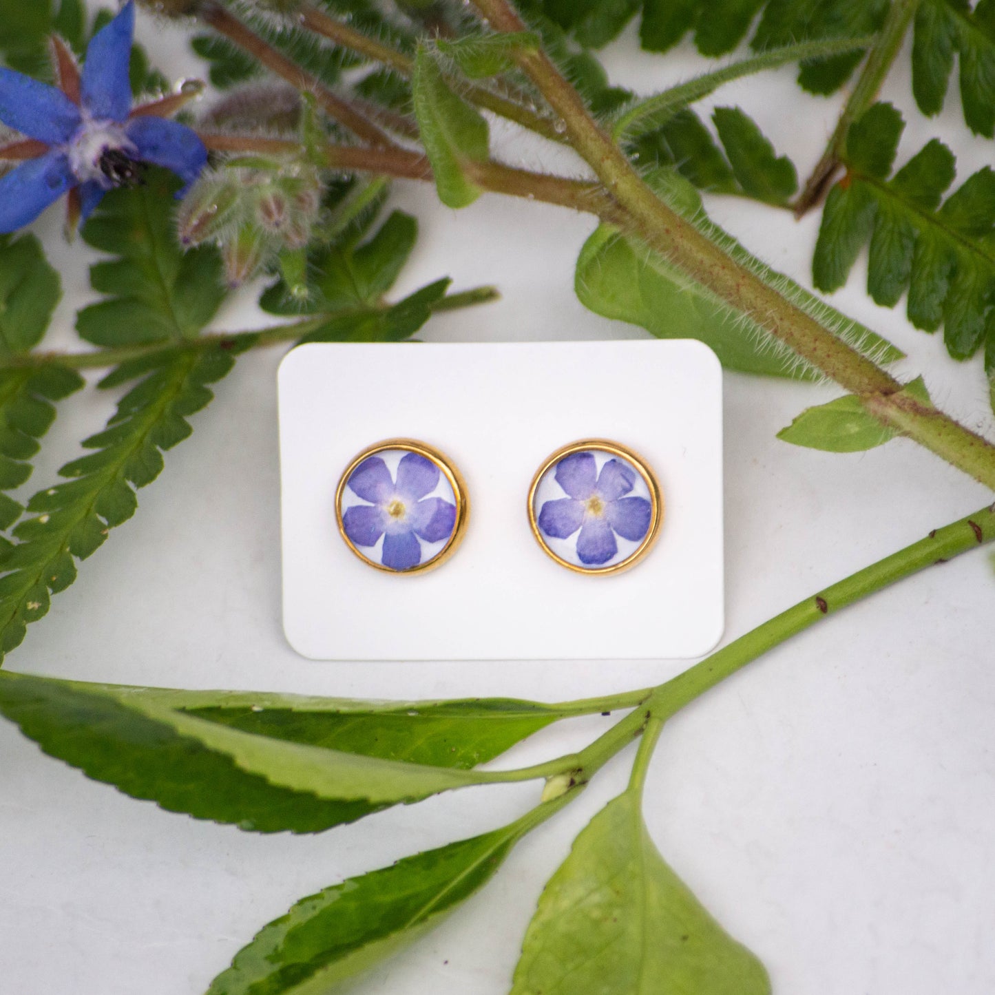 Transparent Forget-Me-Not Studs