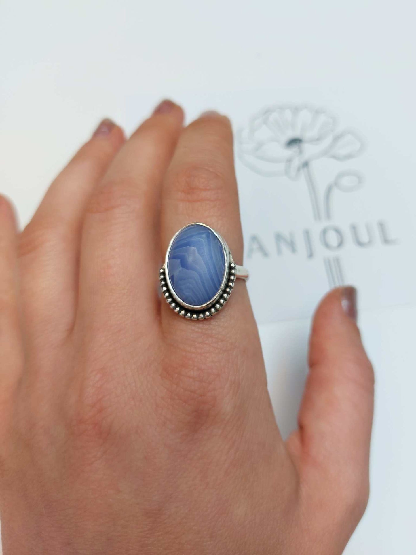 Striped Agate Ring