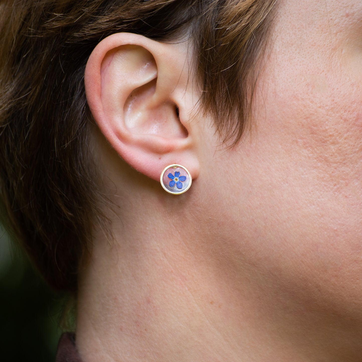 Transparent Forget-Me-Not Studs