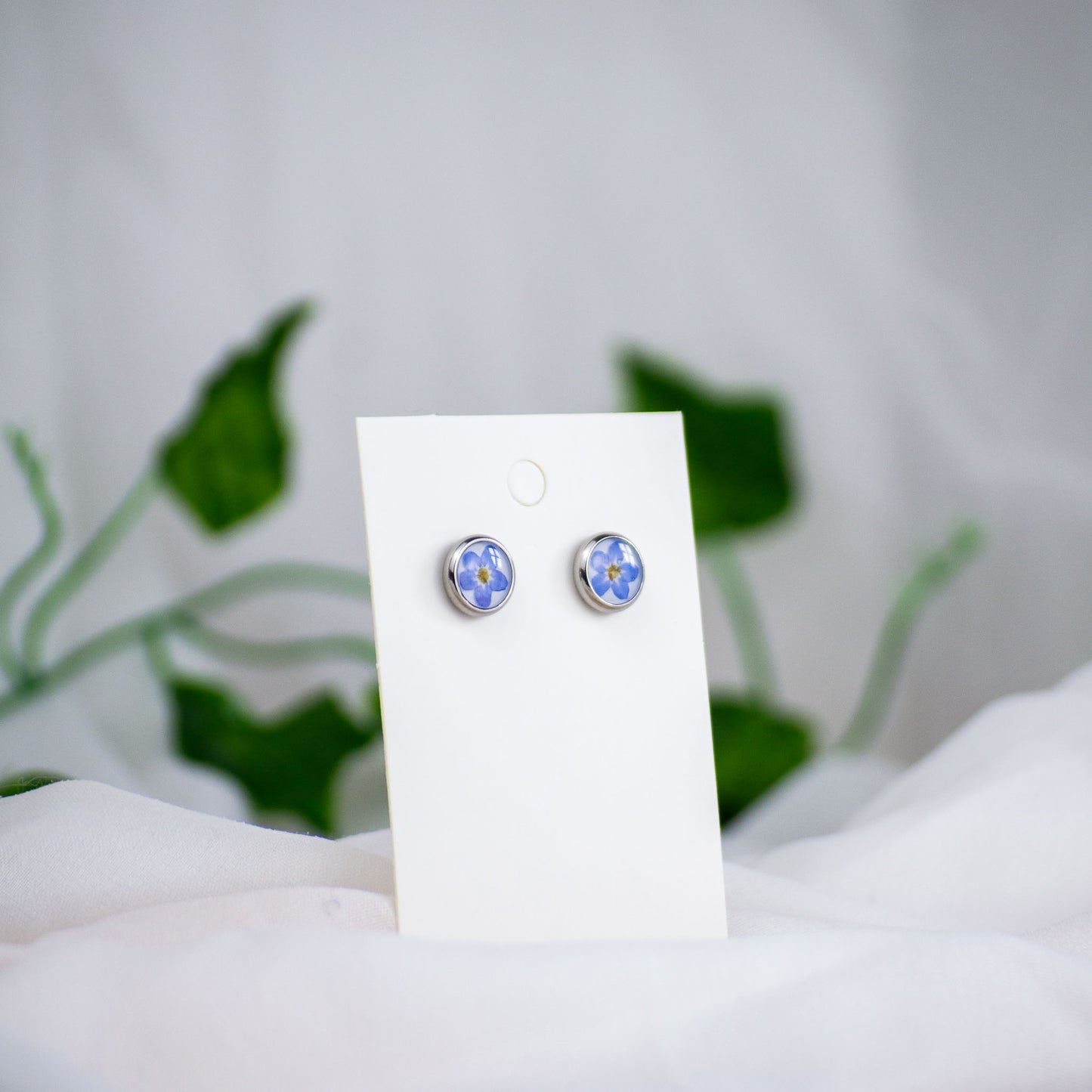 Transparent Forget-Me-Not Studs