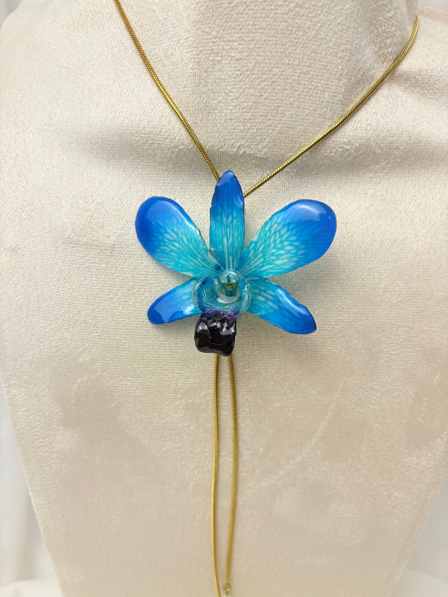 Blaue Orchidee Verstellbare Kette