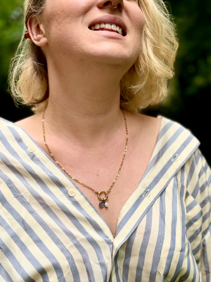 Vergissmeinnicht Perlen Charm Kette