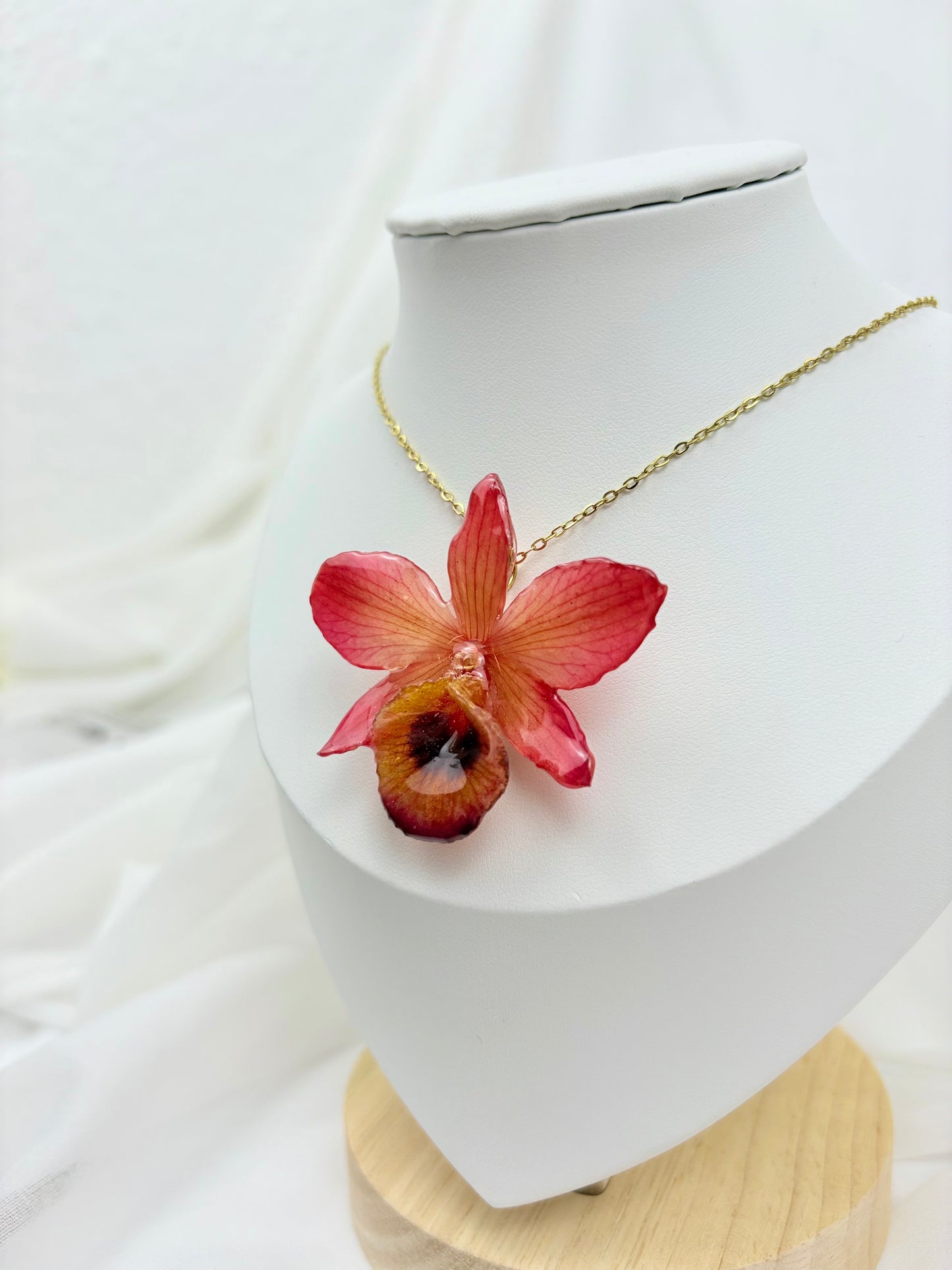 Orchideen Kette Rot