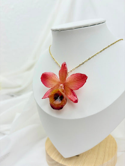 Orchideen Kette Rot