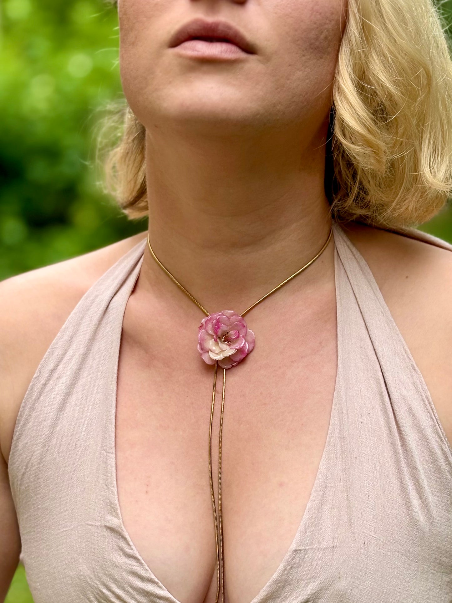 Echte Rose Verstellbare Kette