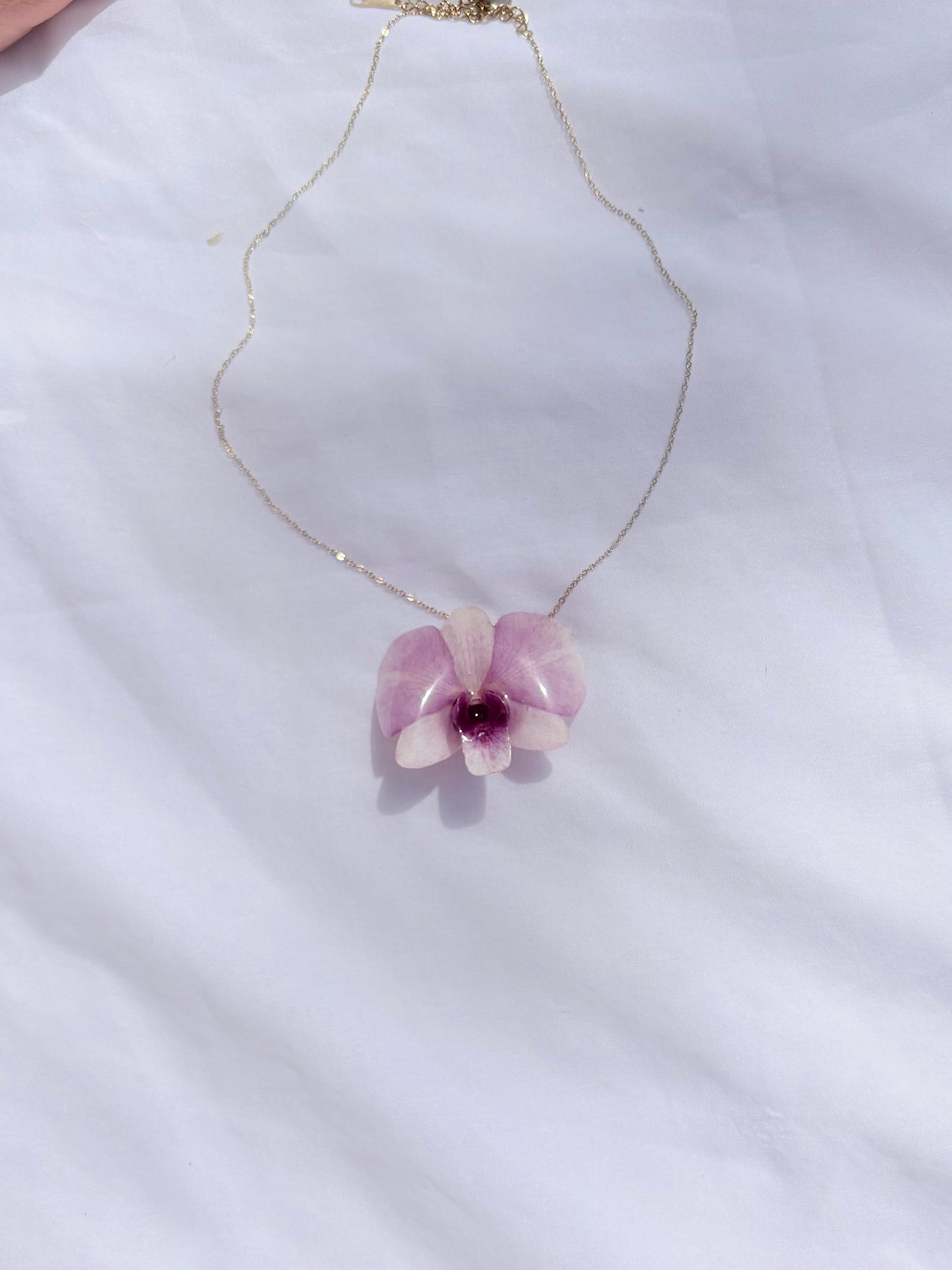 Orchideen Kette Lila Medium