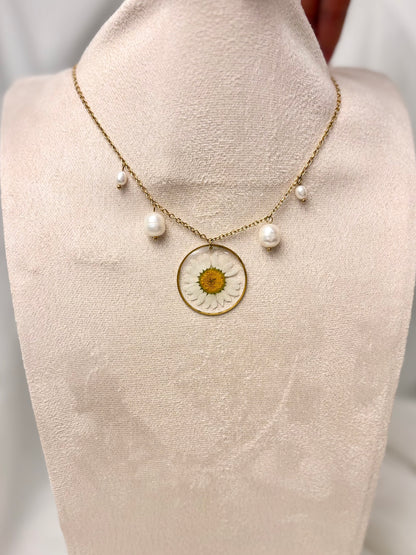 Margeriten Perlen Kette
