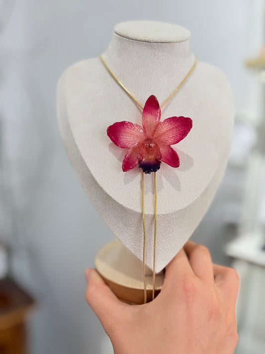 Rosa Rote Orchideen Kette