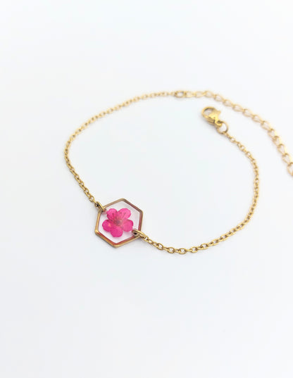 Magenta Blüten Armband