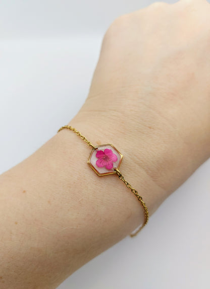 Magenta Blüten Armband