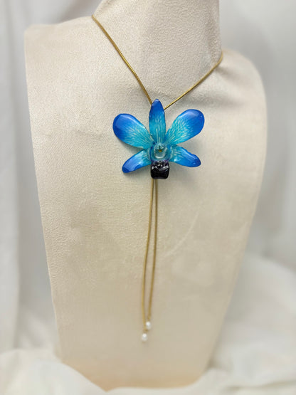Blaue Orchidee Verstellbare Kette