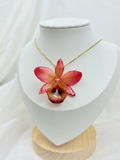 Orchideen Kette Rot