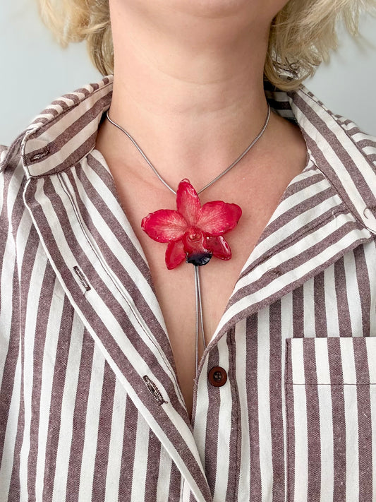 Rosa Rote Orchideen Kette