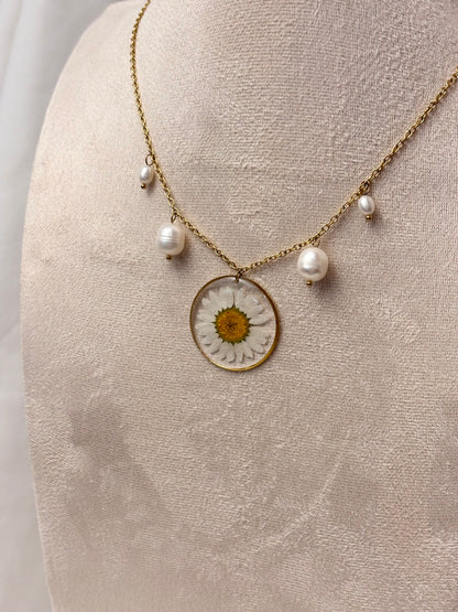 Margeriten Perlen Kette