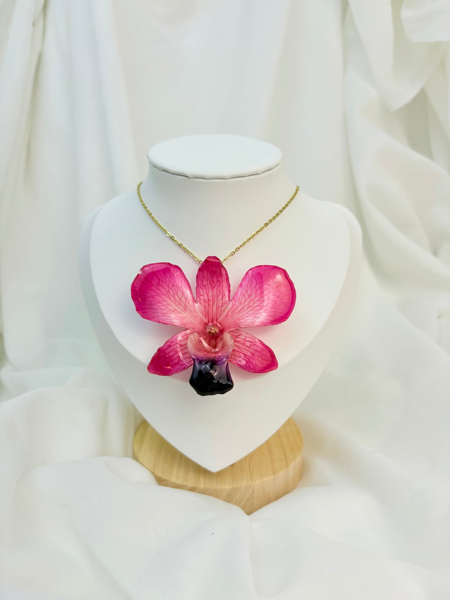 Orchideen Kette Rosa Groß
