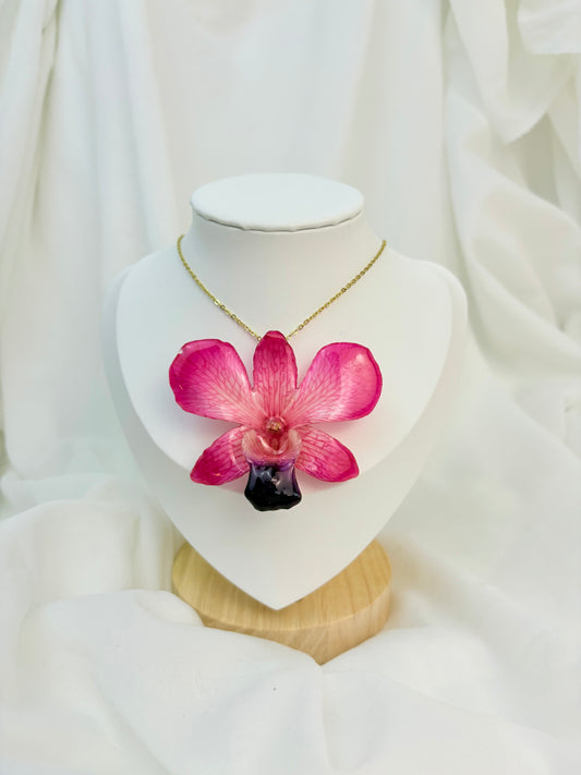 Orchideen Kette Rosa Groß