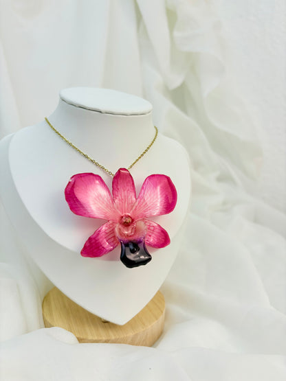 Orchideen Kette Rosa Groß