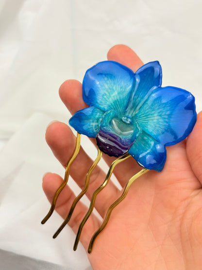 Orchideen Steckkamm Blau