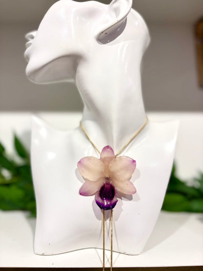 Rosa Weiße Orchidee Verstellbar