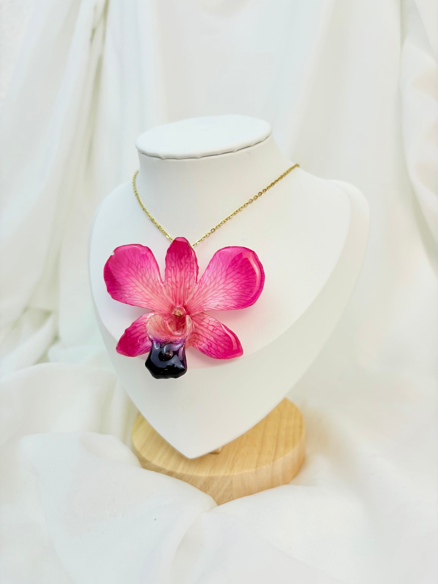 Orchideen Kette Rosa Groß