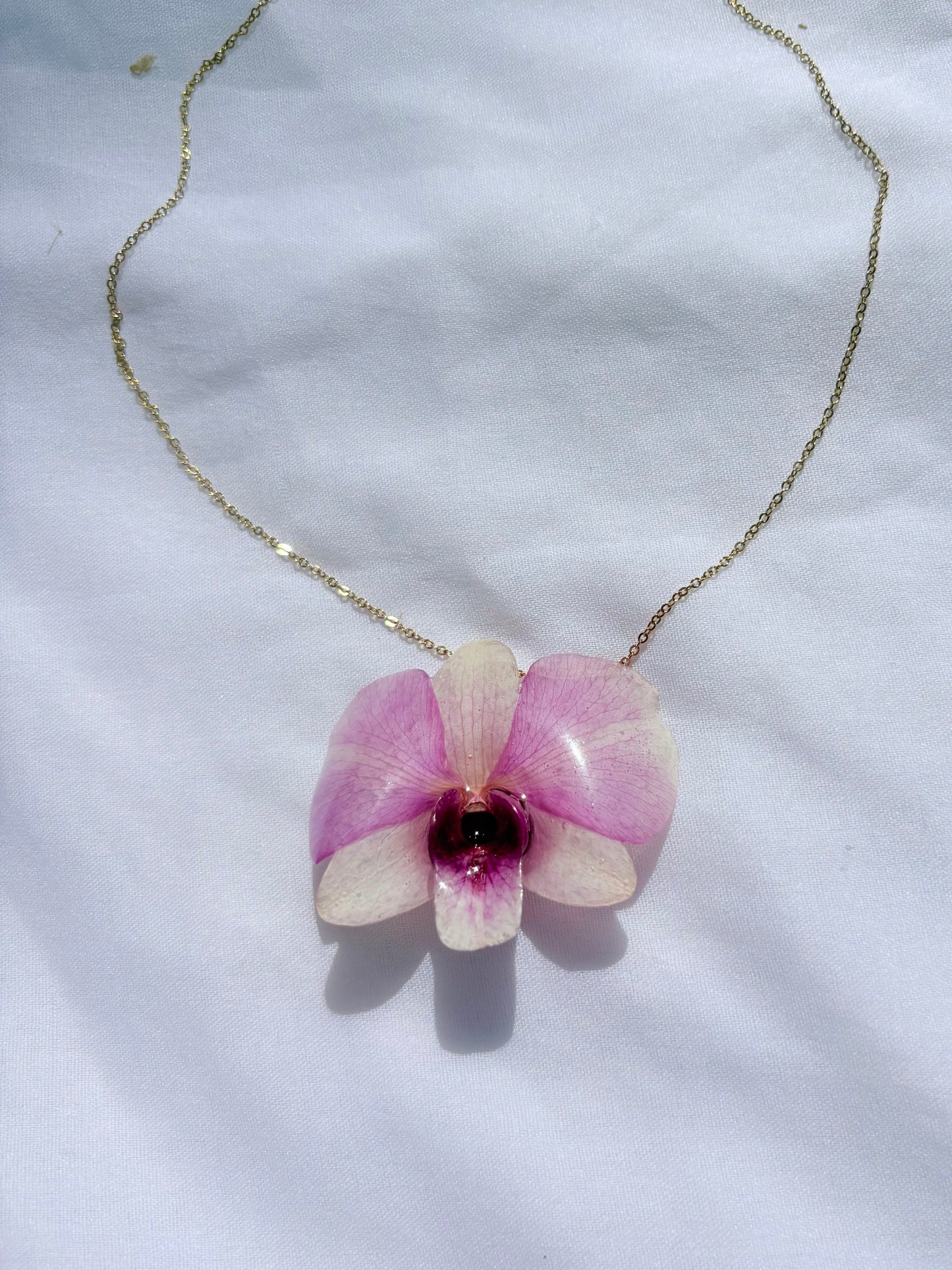 Orchideen Kette Lila Medium