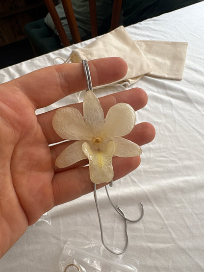 Kleine Weiße Orchidee Verstellbare Kette