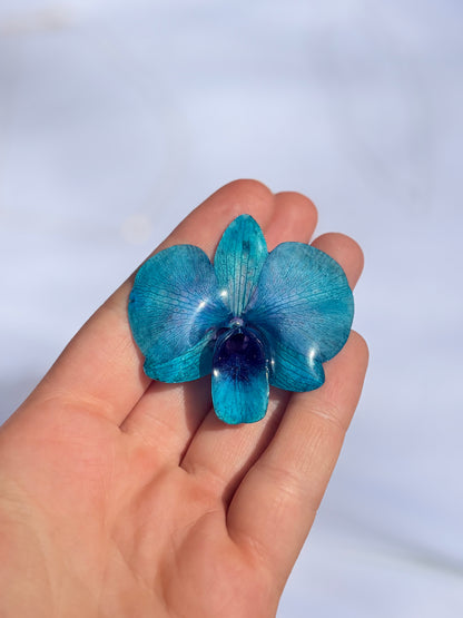 Orchideen Kette Blau Medium