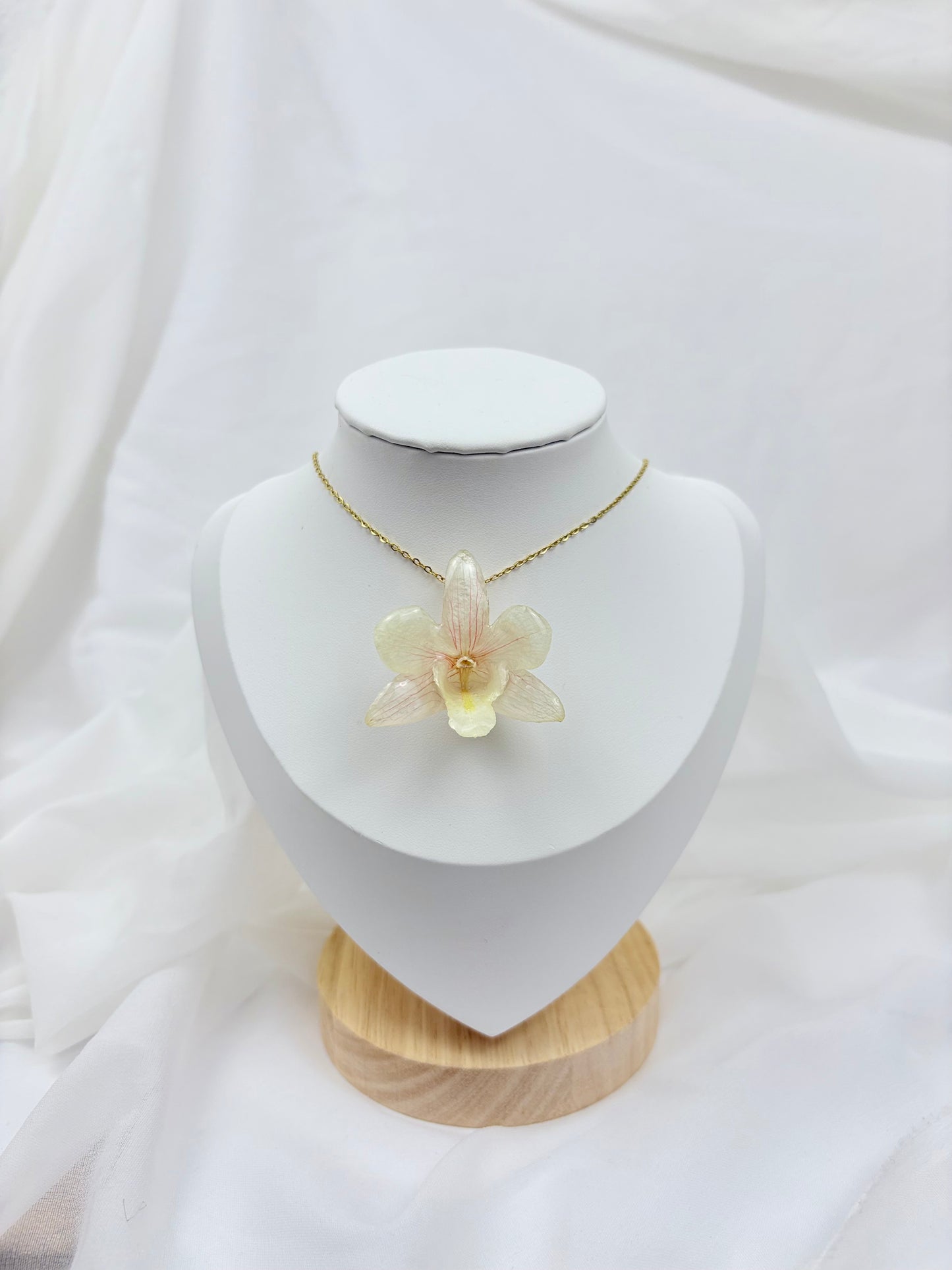Orchideen Kette Weiß
