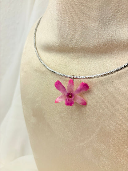 Lila / Rosa Orchidee Choker