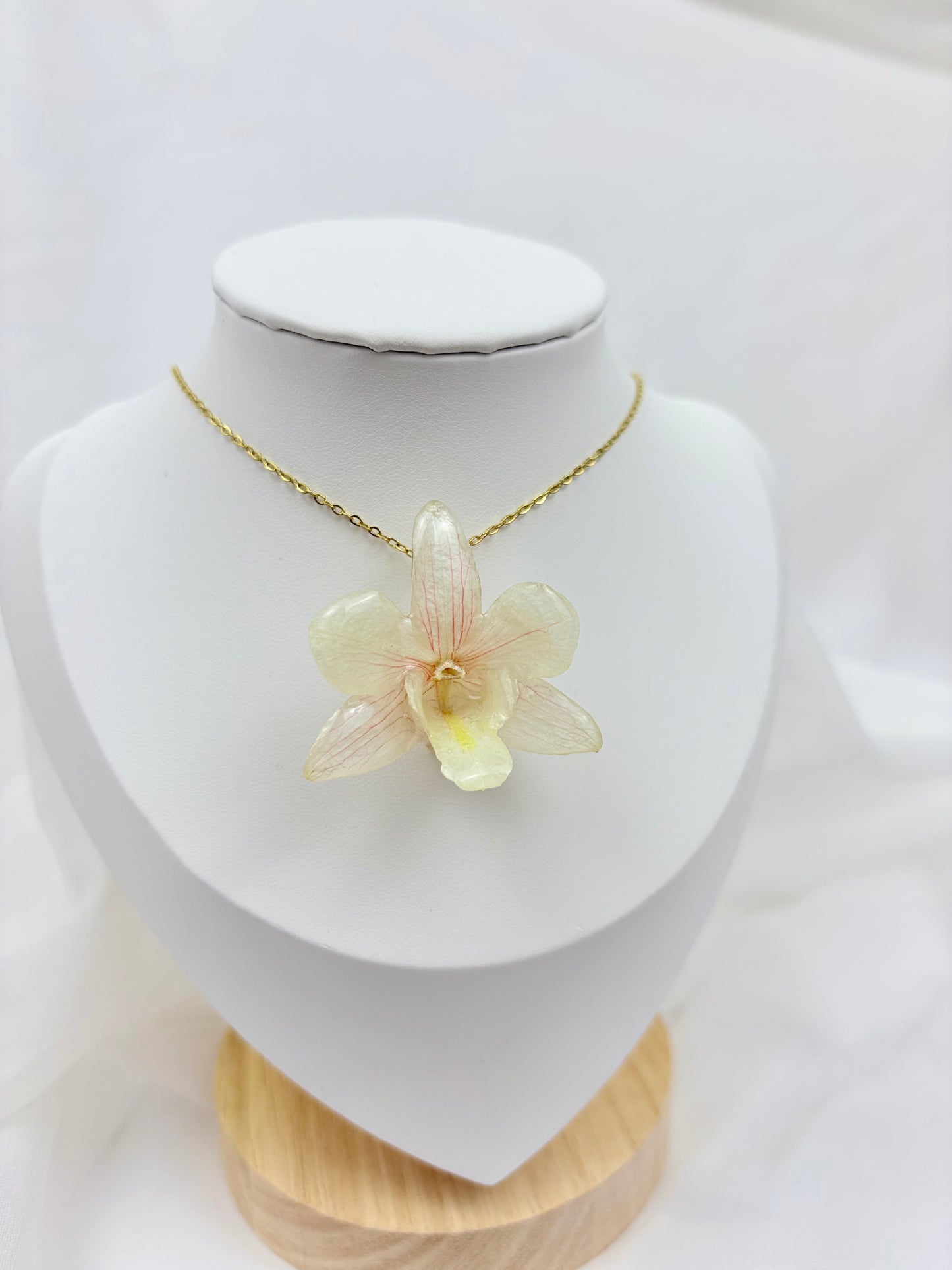 Orchideen Kette Weiß