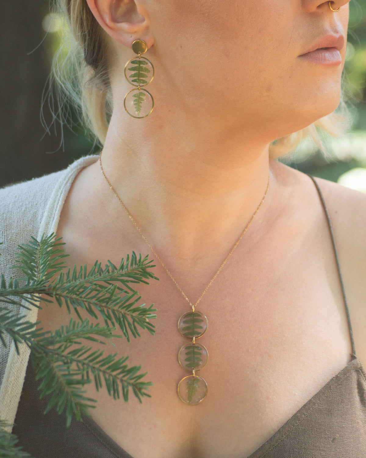 Farn Drop Kette