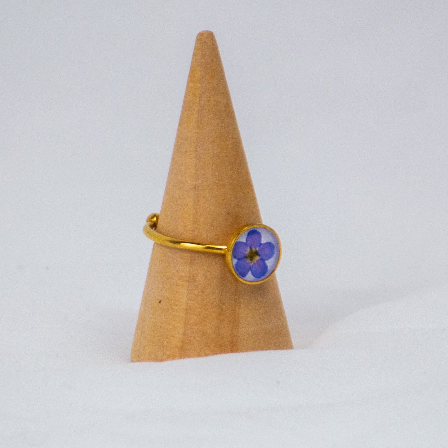 Vergissmeinnicht Ring Weiß