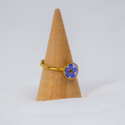 Vergissmeinnicht Ring Weiß