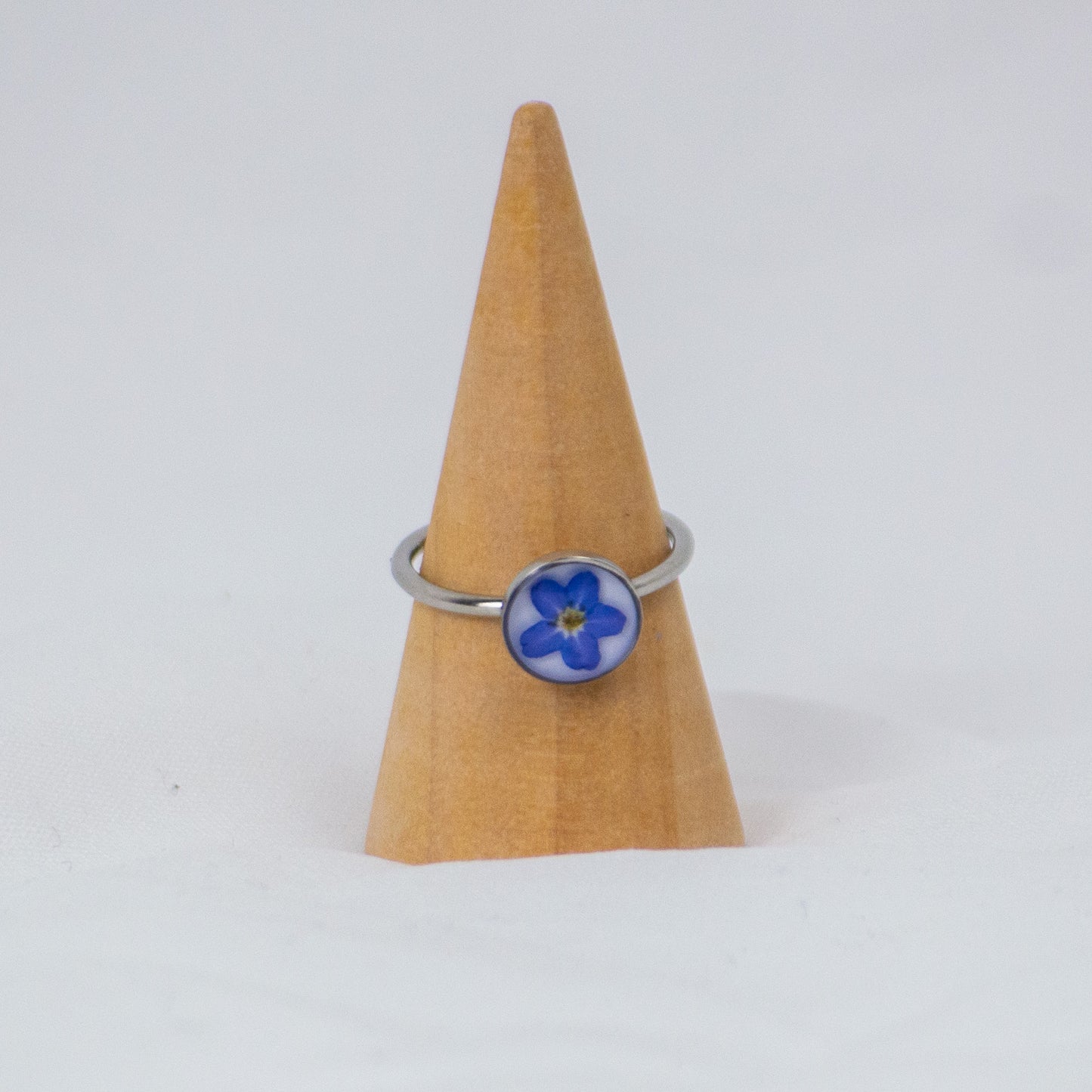 Vergissmeinnicht Ring Weiß