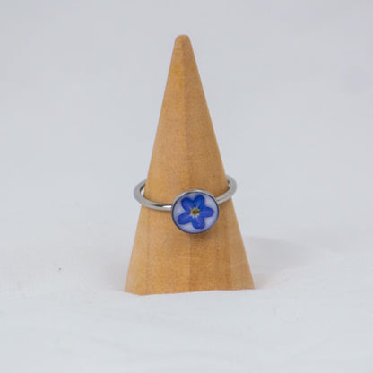 Vergissmeinnicht Ring Weiß