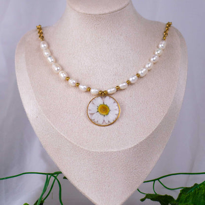 Margeriten Perlen Kette