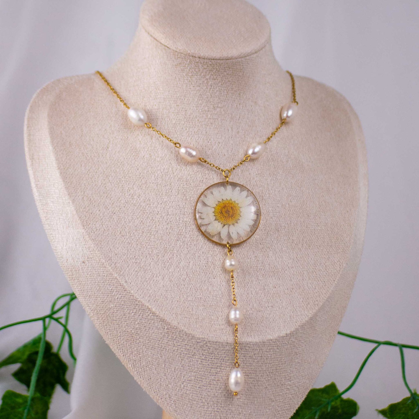 Margeriten Perlenfall Kette
