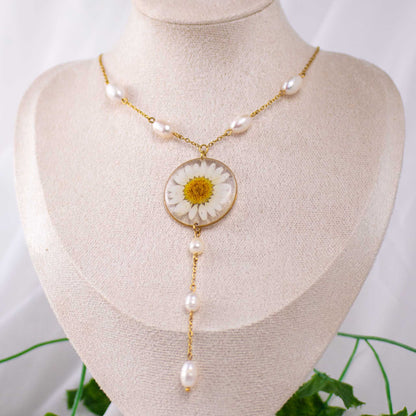 Margeriten Perlenfall Kette