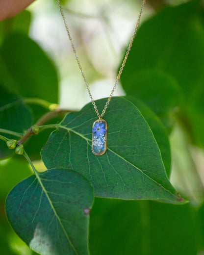 Wild forget-me-not necklace