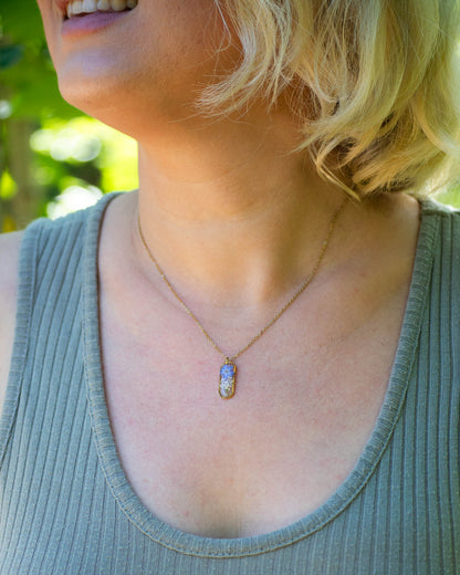 Wild forget-me-not necklace