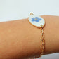 Real Forget-Me-Not Bracelet, Gold Plated, Handmade, Real Flower