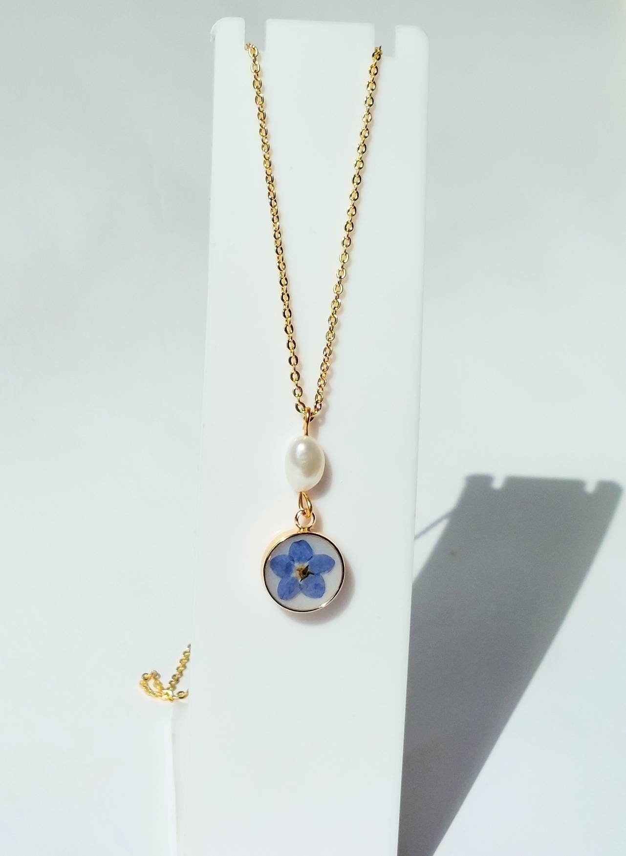 Forget-Me-Not &  Pearl Necklace