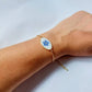 Real Forget-Me-Not Bracelet, Gold Plated, Handmade, Real Flower
